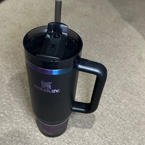 Stanley Matte Black Travel Mug with Handle and Straw 30oz